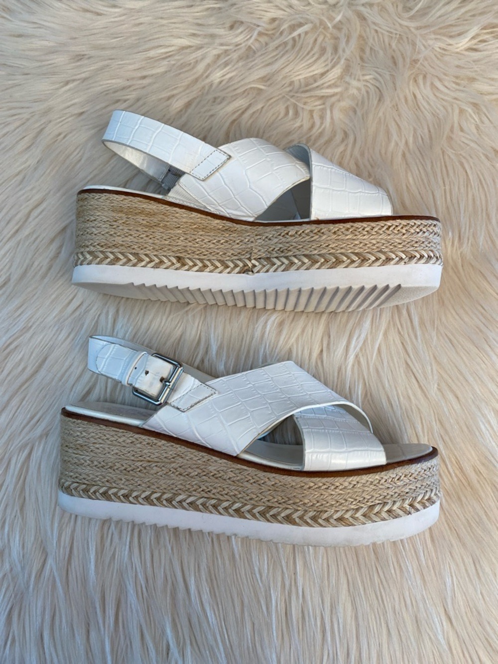 Vince Camuto Marietten Leather  Platform Wedges, Size 10 - Picture 6 of 16